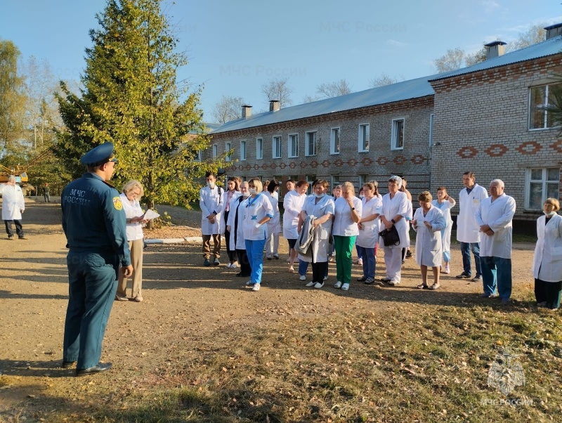 В Унях прошли тренировка по эвакуации